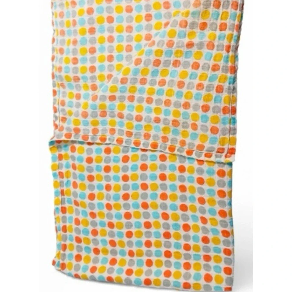 ADEN & ANAIS ZUTANO Dots Swaddle Blanket Polka Dot Yellow Gray Blue Orange